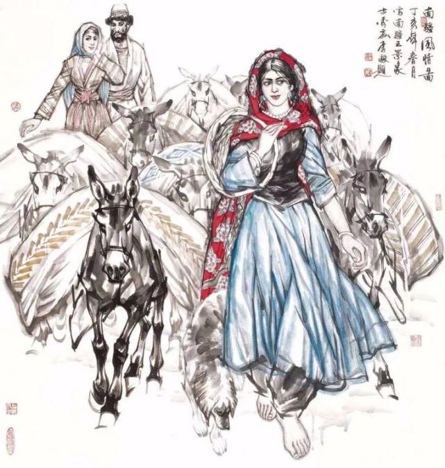 广美教授林墉笔下的女人体国画，俏丽、灵动，勾人魂魄，养眼！