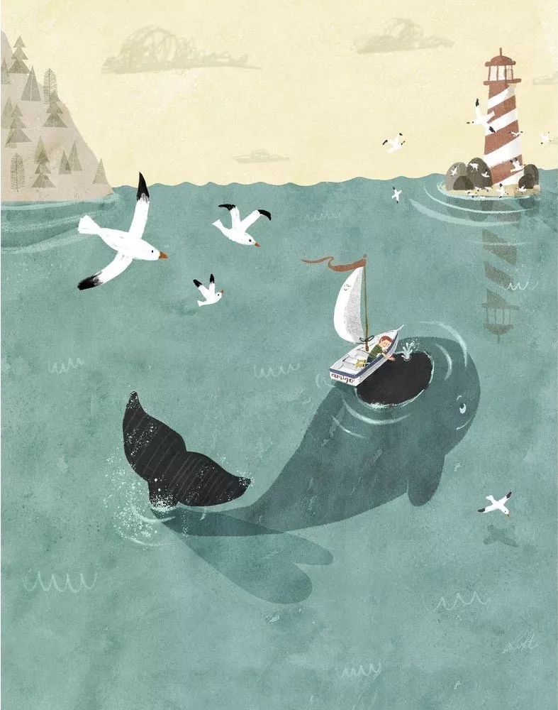 治愈插画$治愈插画:童年,像一个流丽繁复的梦