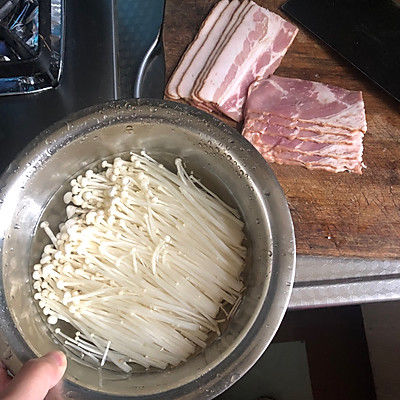 金针菇卷|培根金针菇卷