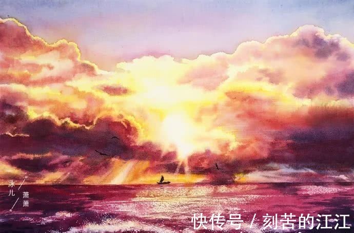 花瓣@水彩这样画，也太美了吧！居然把花瓣画出透明的感觉，看完忍不住保存！