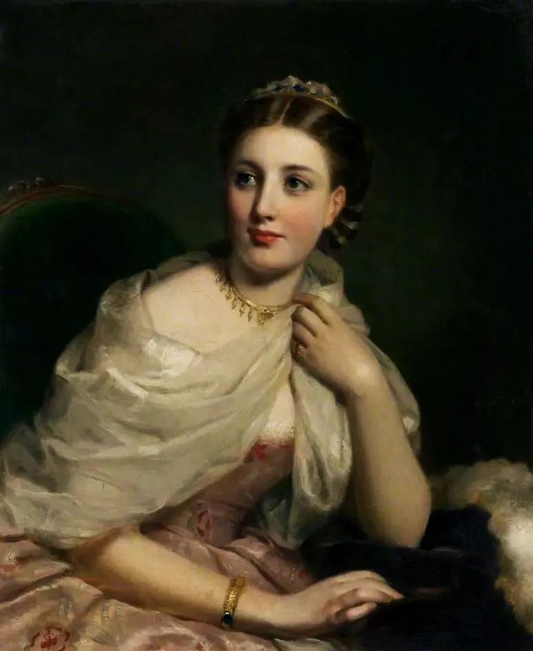 利奥波德|詹姆斯·桑特丨笔下维多利亚女子,润玉雕琢般柔美