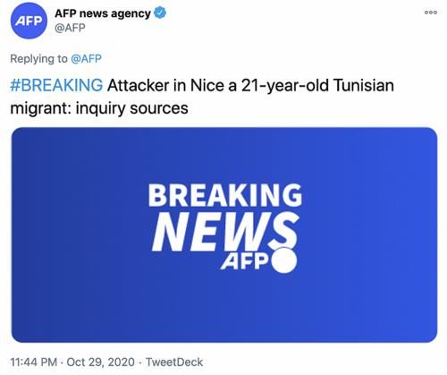 袭击者|外媒：法国尼斯持刀袭击者是一名21岁突尼斯移民