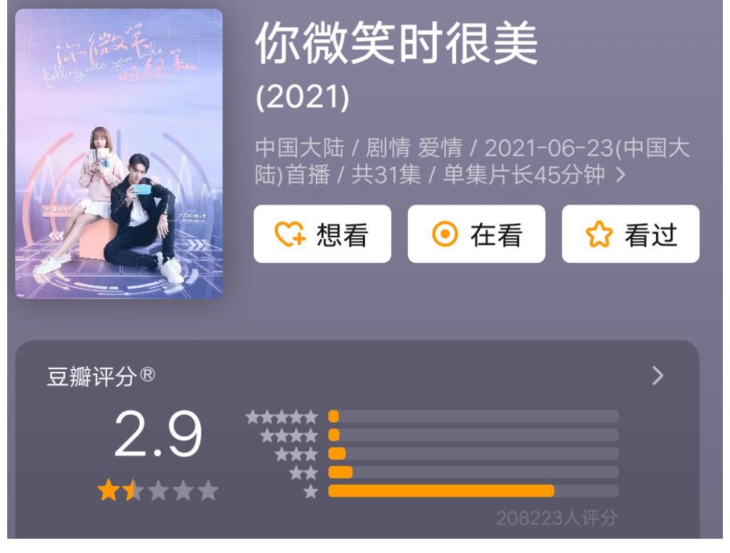 陈情令之乱魄|《你微笑时很美》评分创新低，网友却担心起《深渊》，心已凉！