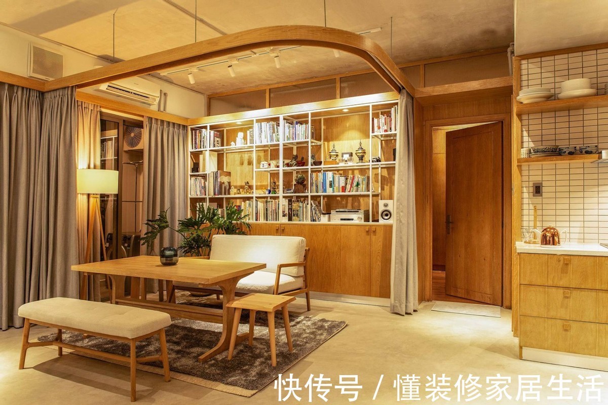 沙发|不吊顶、不铺砖、不买沙发,以餐桌为中心,这套房装修太有想法了