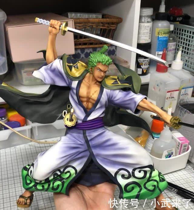 手办|上次的承太郎手办涂改令人叫绝,这次换成索隆手办,真是技术活