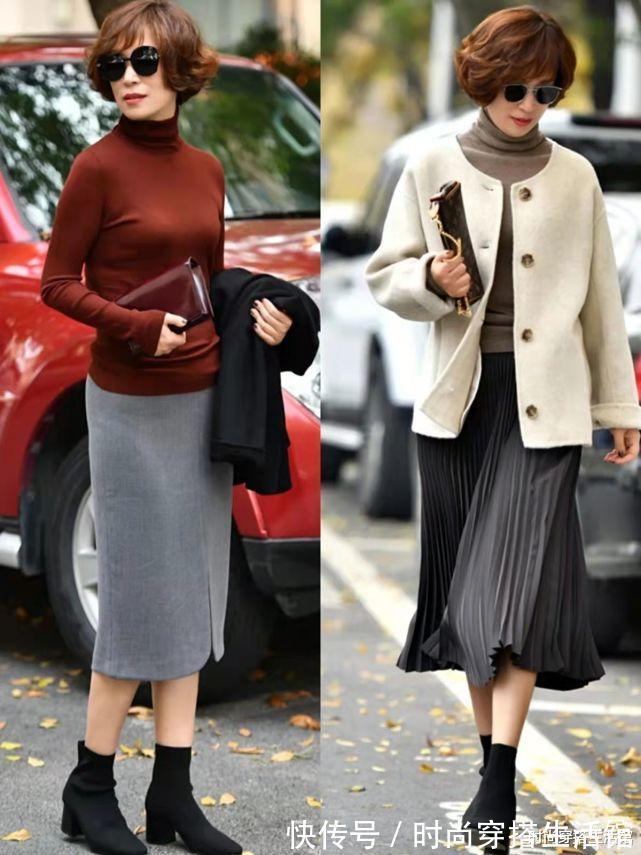白裤子|这才是50岁该有的冬季打扮,不装嫩、不老气,轻松穿出气质美