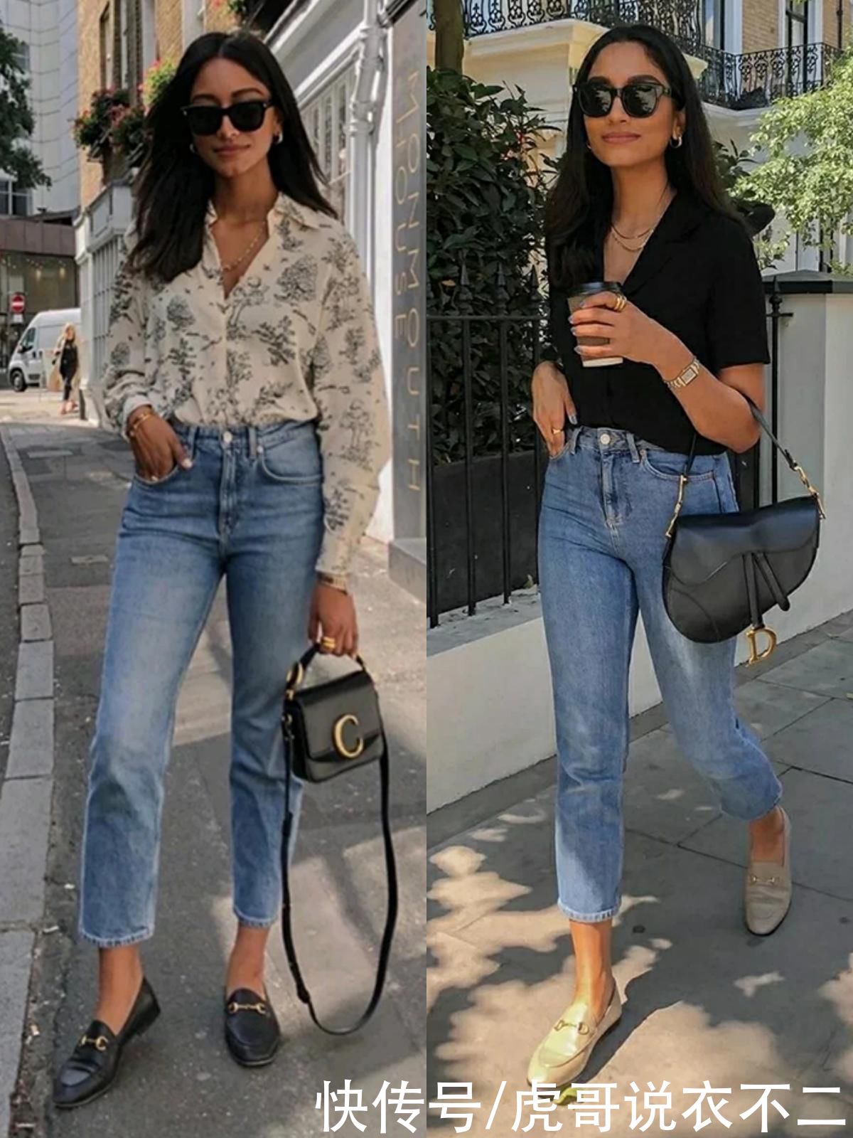 九分牛仔裤关键在鞋子，有品位的女人会配这3种，百搭时尚显气质