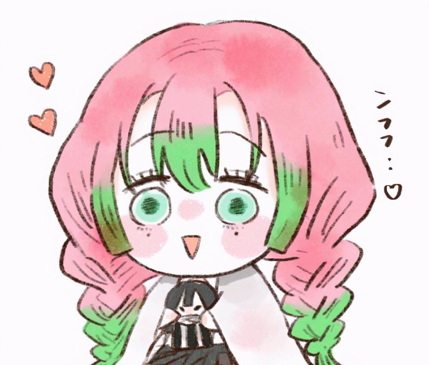 鬼灭之刃:Q版大头九柱,霞柱单恋炭治郎?你猜虫蛀会喜欢谁?