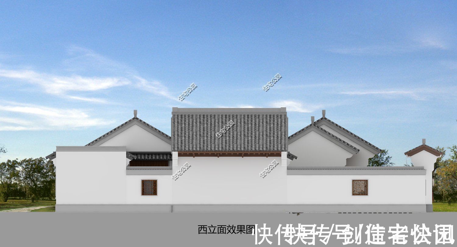 中式|农村盖房一定要有个院,11×19米中式合院,当养老房很合适