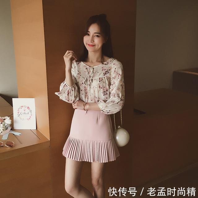 小清新|春季碎花雪纺衫,收腰显瘦,尽显女神气质