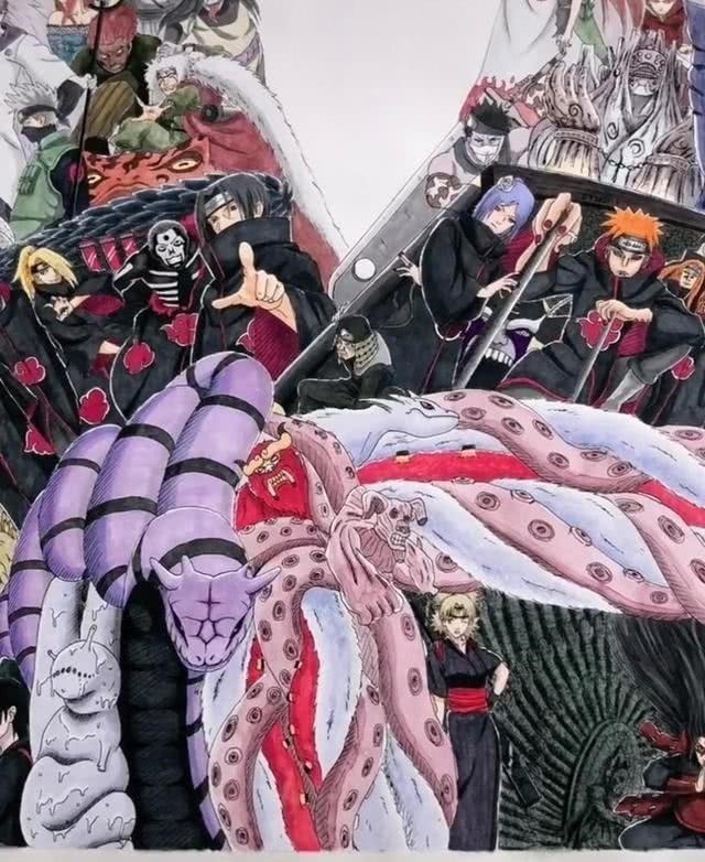 手绘|火影忍者大神手绘佐助,当镜头下移衣服上时,00后少画一人