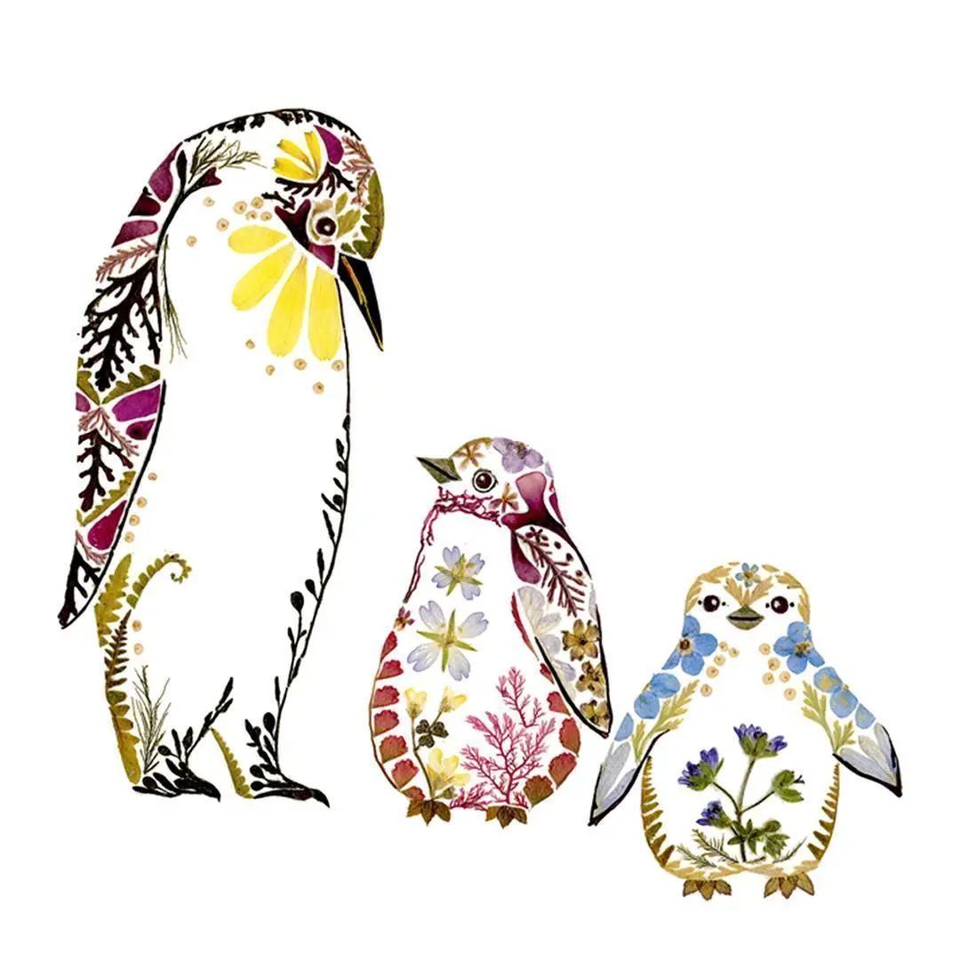 艺术作品&她画画的材料是花瓣,工具是把刀,直接用刀刻出画