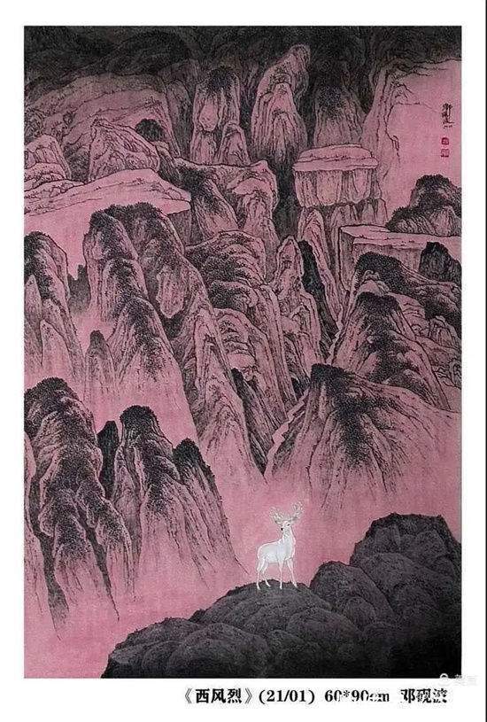 王冠军$青年画家:邓砚波小幅山水画作品赏析