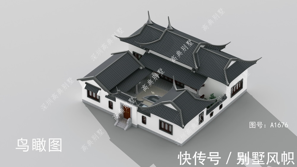 庭院|高级灰白色组合,中式庭院别墅,同时也体现了传统的中式住宅文化