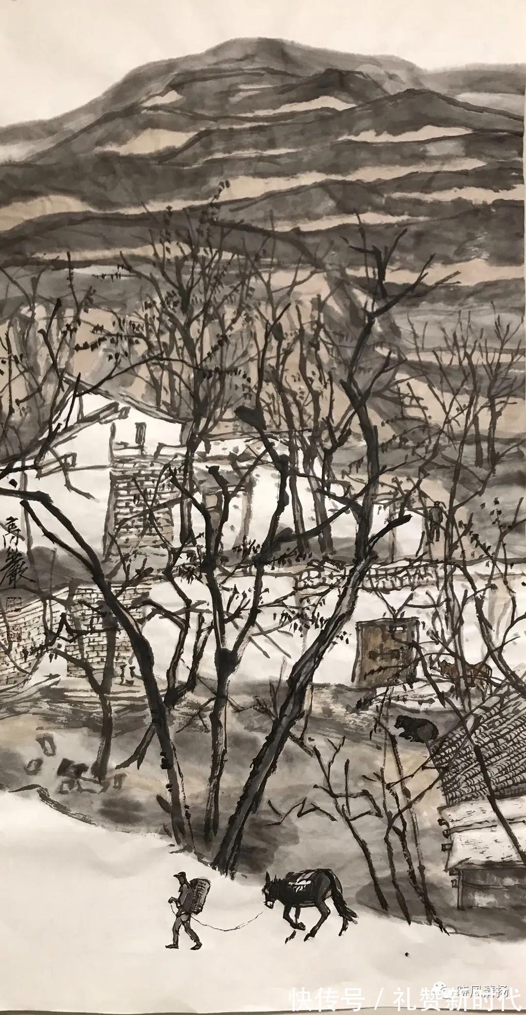 高原&艺术家高岩水墨画欣赏