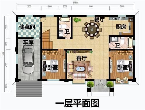 车库|适合农村自建的150平到180平带车库的二层楼，漂亮功能多，收藏不吃亏