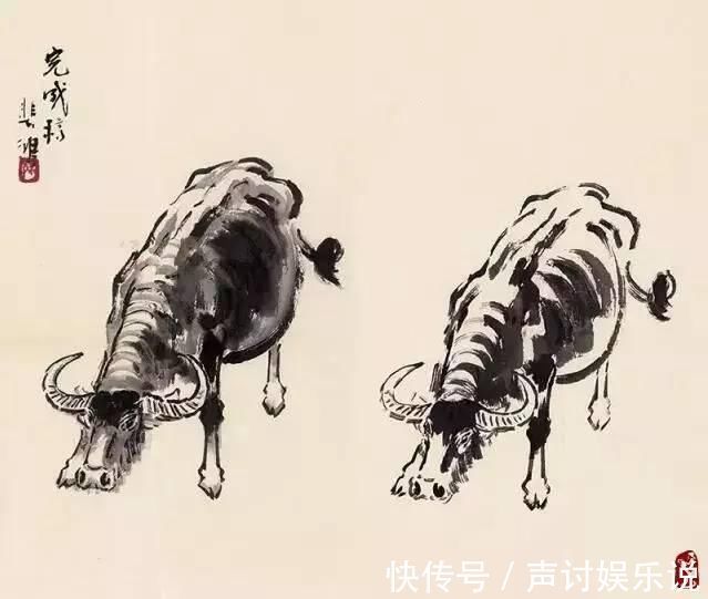 国画@牛年：国画牛的画法步骤图文详解，一目了然