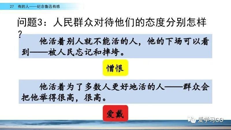 部编版六年级上册第27课《有的人——纪念鲁迅有感》图文讲解+知识要点