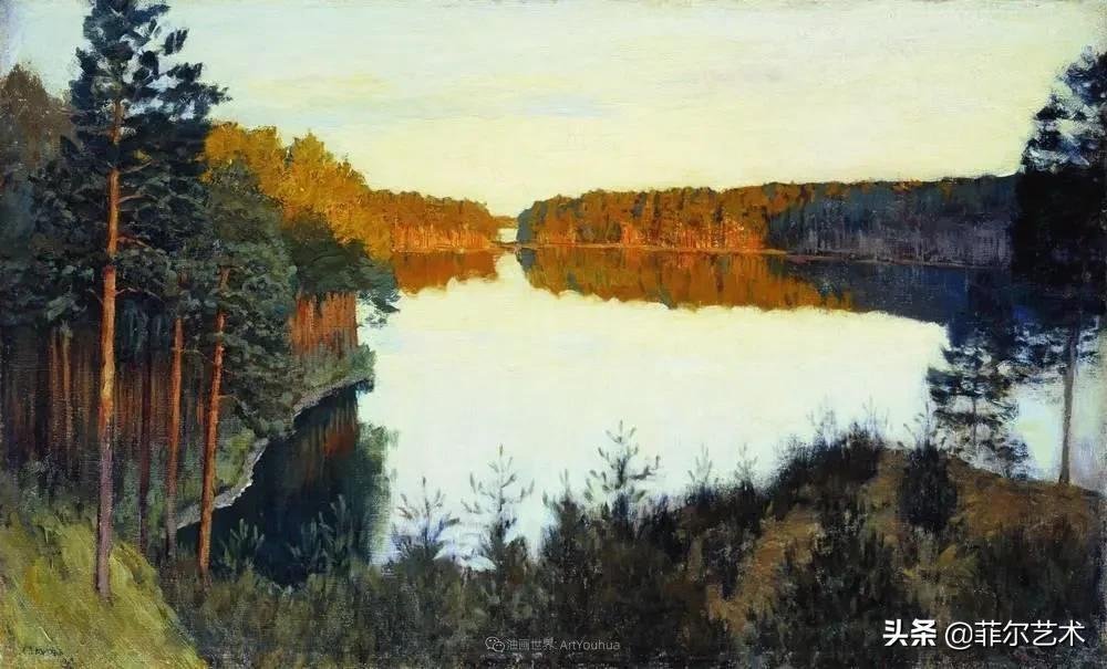 大自然!艾萨克·伊里奇·列维坦油画作品用笔洗练,情感充沛,极富诗意