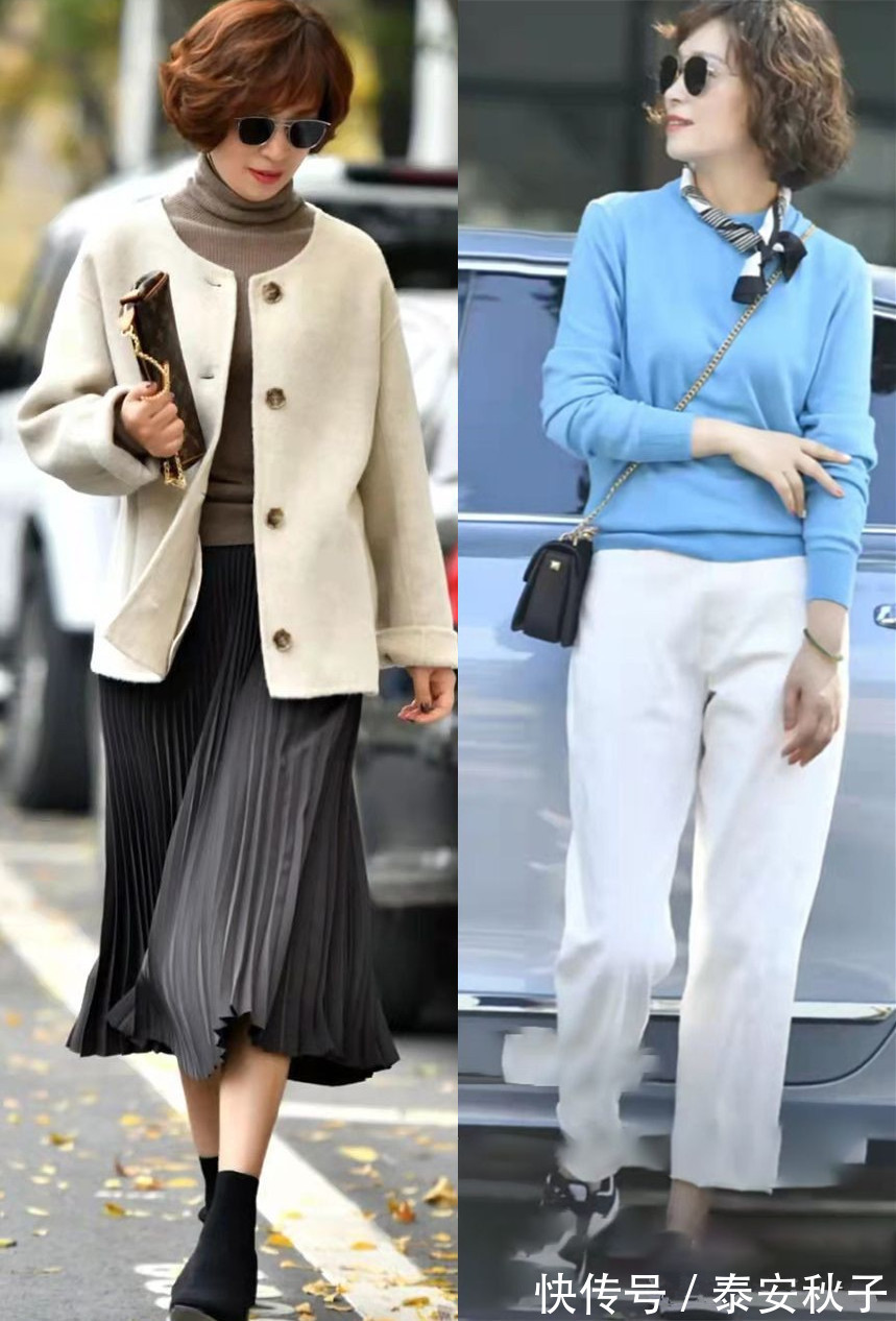 半身裙|55岁之后,建议少穿“卫衣+牛仔裤”!早春这样搭:很美、很高级!