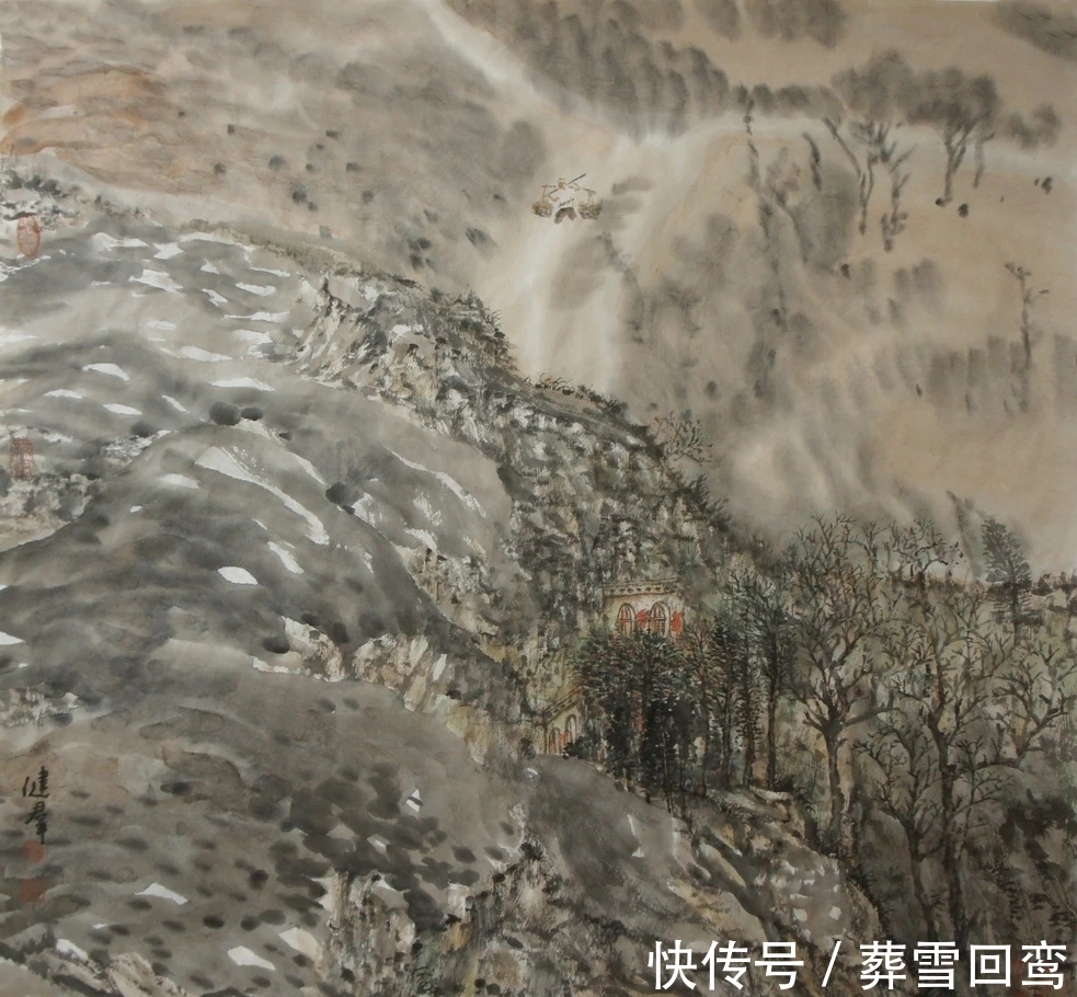 陕西国画院!山水画|他是日本艺术大学的副教授,又是陕西国画院的特聘画家