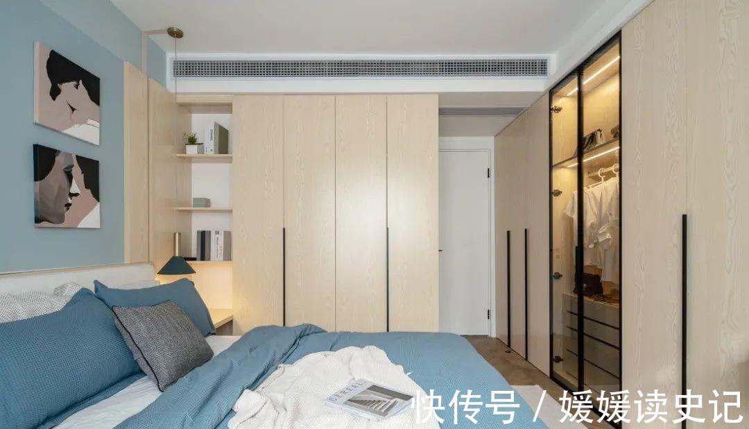 墨菲|80㎡现代简约,餐厅、书房、客卧三合一,高颜值拼色墙时髦有腔调