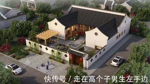 小院|农村建房还是有个院子好，10套农村平层小院，既能停车还能养鸡鸭
