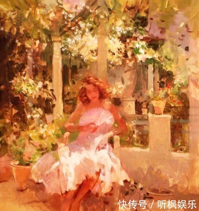 瓦伦西亚$西班牙艺术家尼迪亚笔下的女人,美得像花一样尽情地绽放