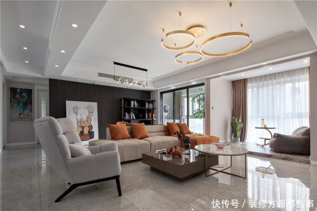 现代风|108平现代风三居室合理的布局,让杂乱无序的毛坯房“大换脸”