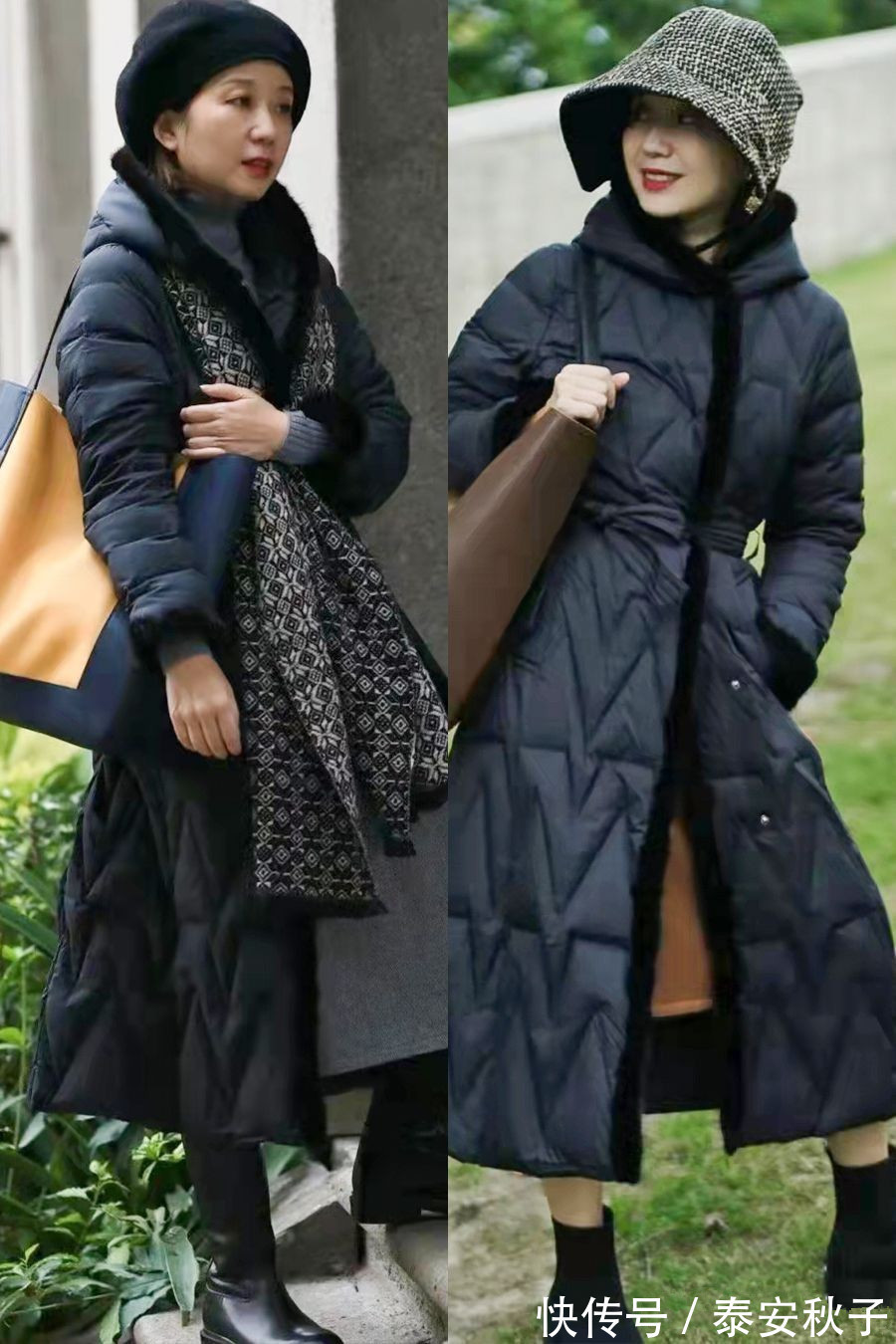 羽绒服|50岁的女人少穿“奶奶装”!学中年“大妈”这样搭:时髦又显高级