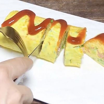 蛋液|黄瓜火腿玉子烧
