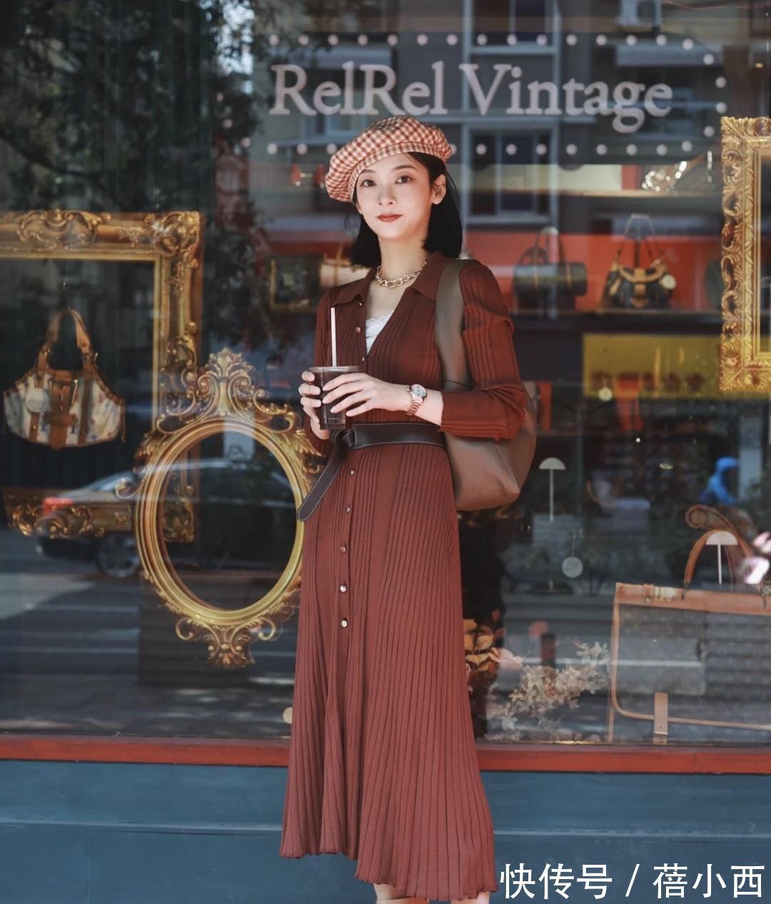 针织连衣裙|30岁的女人冬天怎样穿才优雅?首选“针织连衣裙”,高级感满满