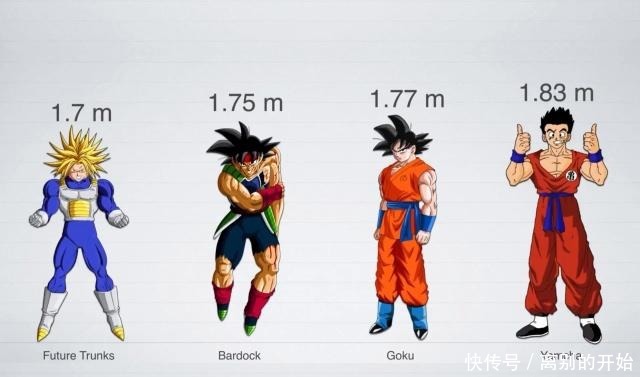 角色|龙珠角色身高大揭秘，贝吉塔很尴尬，孙悟空既是最高又是最矮！
