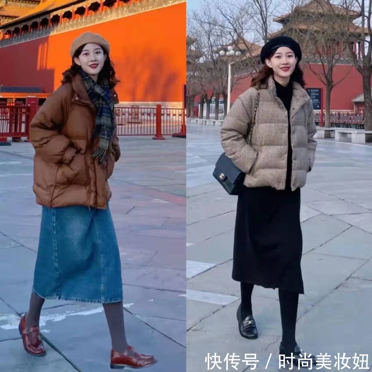 单调感 “羽绒服”这么穿太好看了,保暖实用又时髦,照着穿美翻了