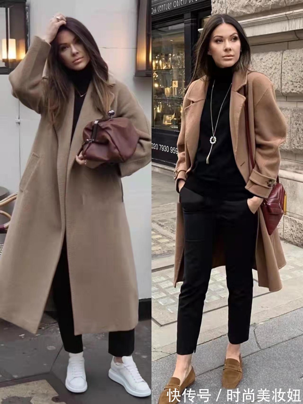 版型 40岁中年女人的大衣就该这样穿,简单高级又显气质,照穿就对了