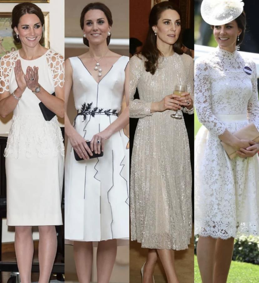白色|最近流行白色系穿搭,瞧凯特王妃怎样穿出高级感,谁穿谁好看