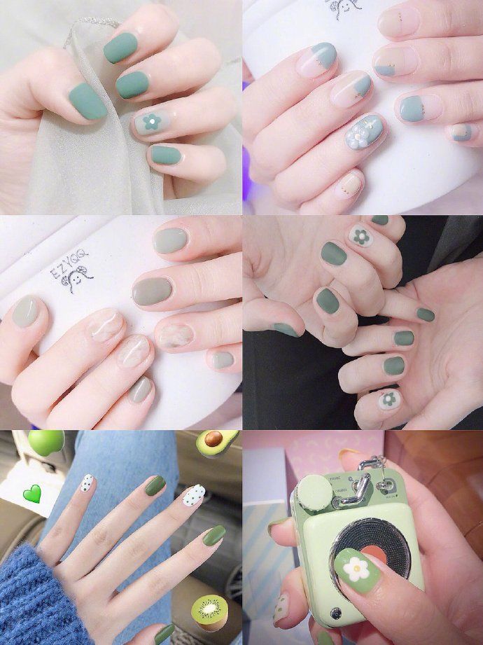 千万不要做牛油果色美甲！因为你会发现太显手白，太好看了