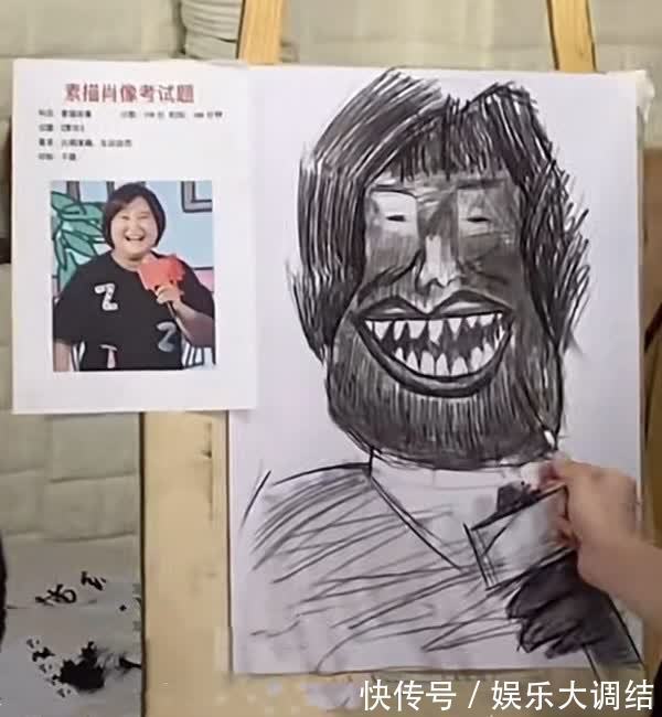 美术生！美术生画贾玲素描像，网友劝说学生换专业，老师：希望本尊没看到