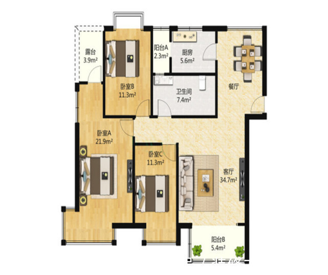 简约|147平现代轻奢三居室,气质优雅且不失温馨舒适
