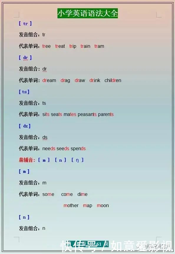 俞敏洪力荐这份小学英语语法，给孩子天天背，英语再差也不下98