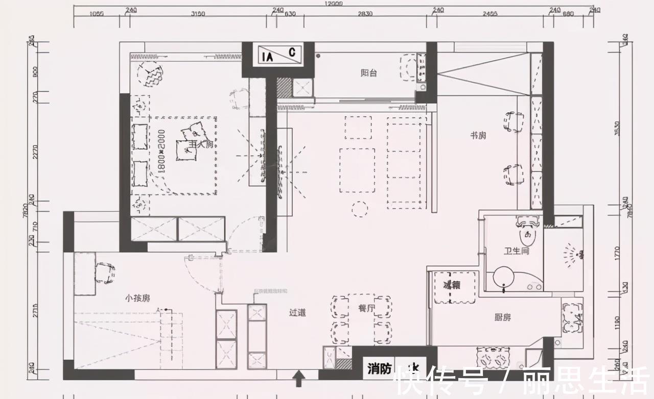 小夫妻|夫妻的70㎡简约风两居，餐厅改书房，巧变小三居，简约温馨真舒适