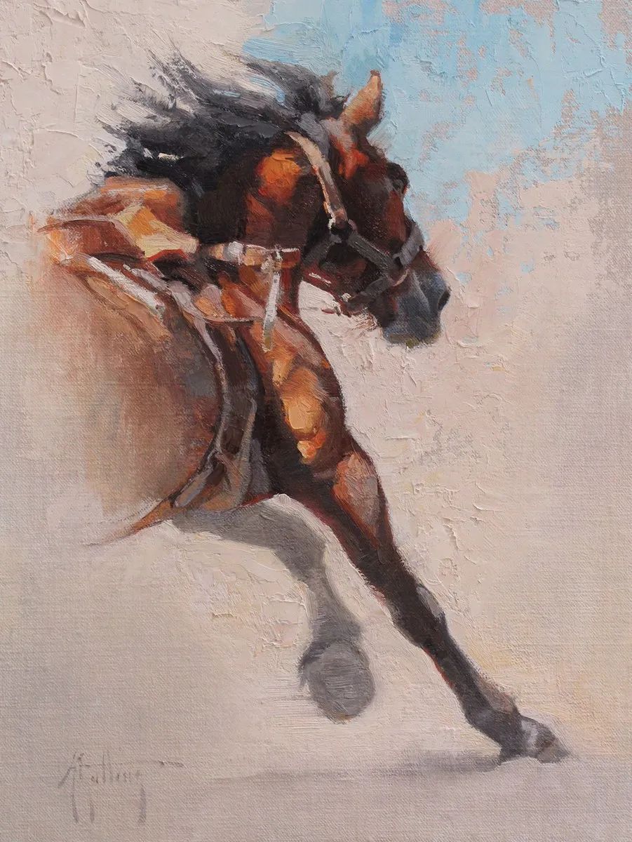 画家|美国90后美女画家,画马堪称一绝!