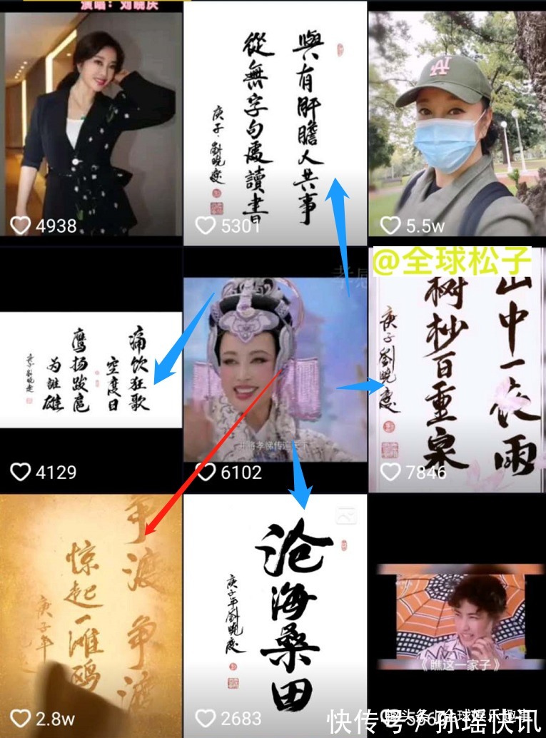 微博@65岁刘晓庆书法造诣颇深,时常晒出个人书法作品