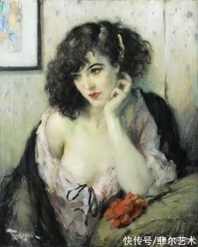 弗尔南·图森特$和谐色调,高雅绝伦~法国画家弗尔南·图森特女性人物油画赏析