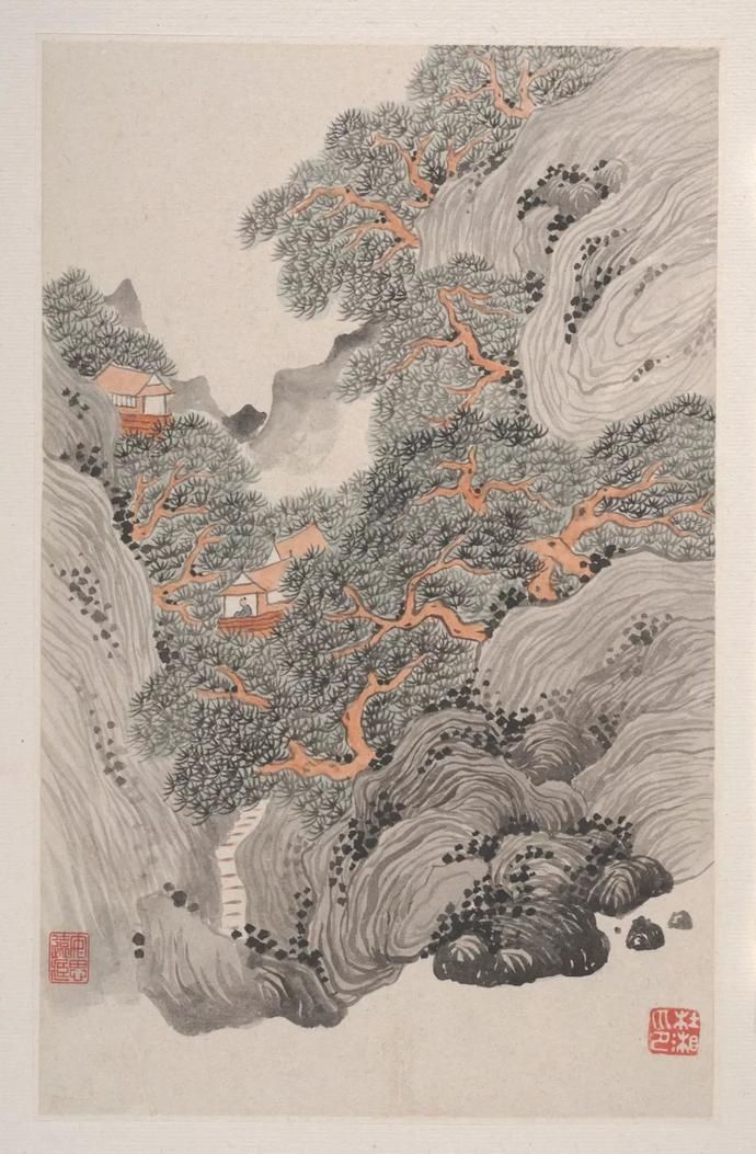 赏画｜清 杜湘《山水册》