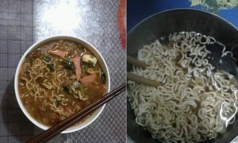 女朋友煮|亲哥煮面条vs女友煮面条,差距太明显,男友我觉得我不饿真的