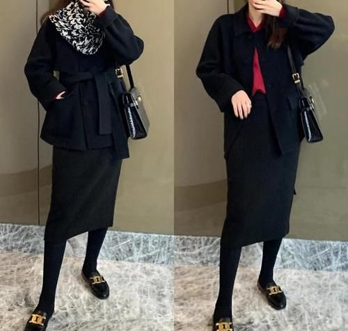 黑色大衣怎么穿最显瘦？这6种搭配赶紧学起来，时髦显瘦又优雅