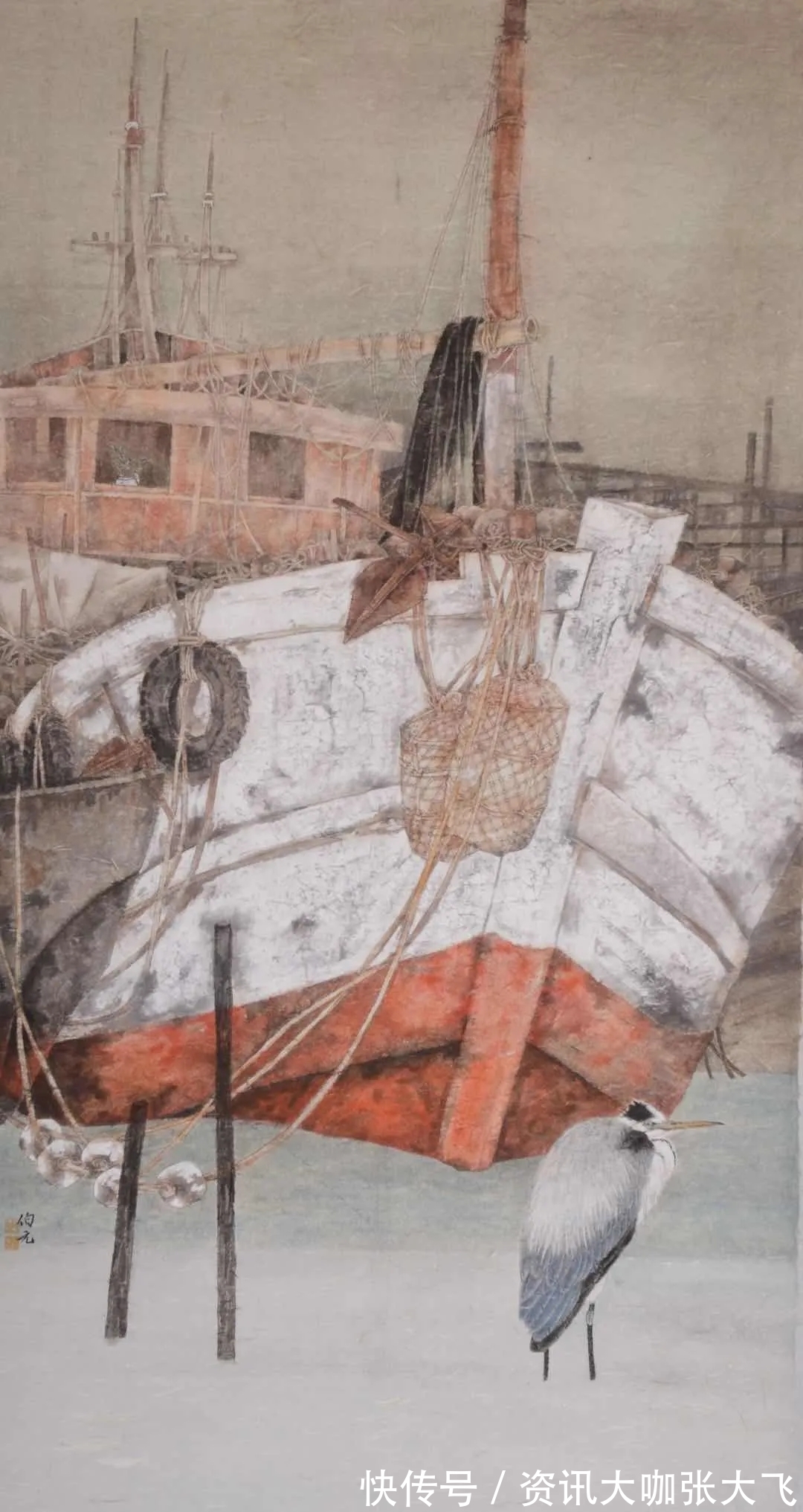 乡土|中国画|邓伯元的花鸟画,极富乡土气息,他笔下的鸡,栩栩如生!