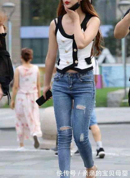 双腿|两侧绑带牛仔裤,简约不寡淡,穿出女性自信魅力!