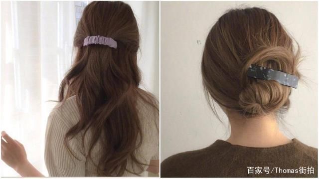 女性发型打理,韩系美发搭配时髦的发饰,流露女性温柔优雅的气质